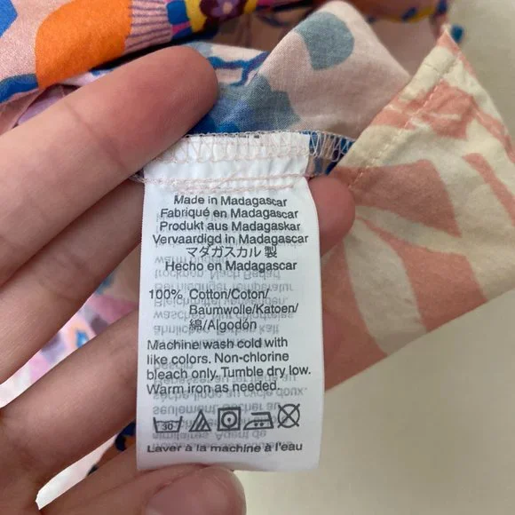 J. Crew Liberty of London Floral Print Scoop Neck Blouse Top l0608 - Picture 7 of 9